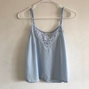 Periwinkle Crotchet/Lace Tank Top